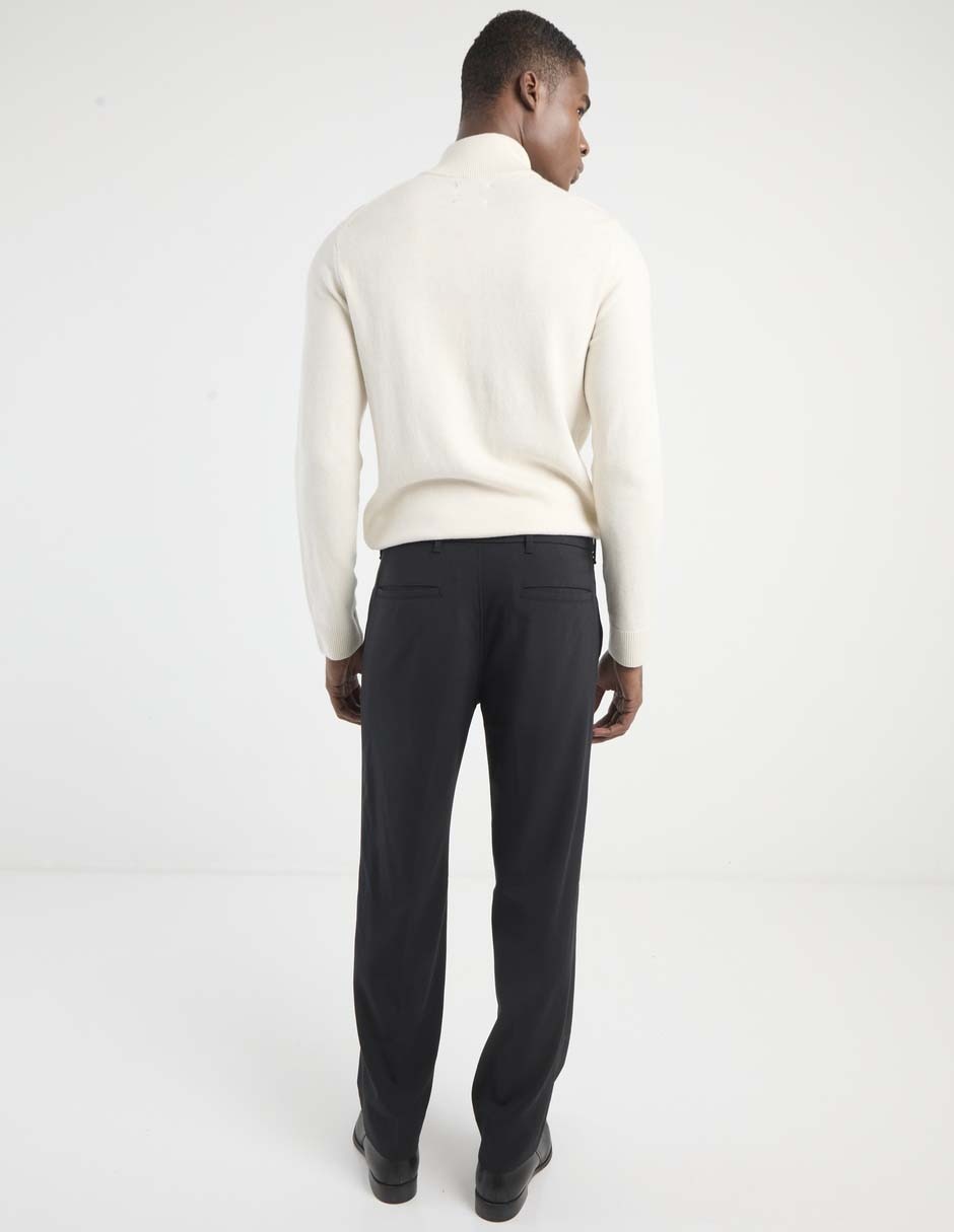 Pantalón de vestir recto de algodón para hombre 2