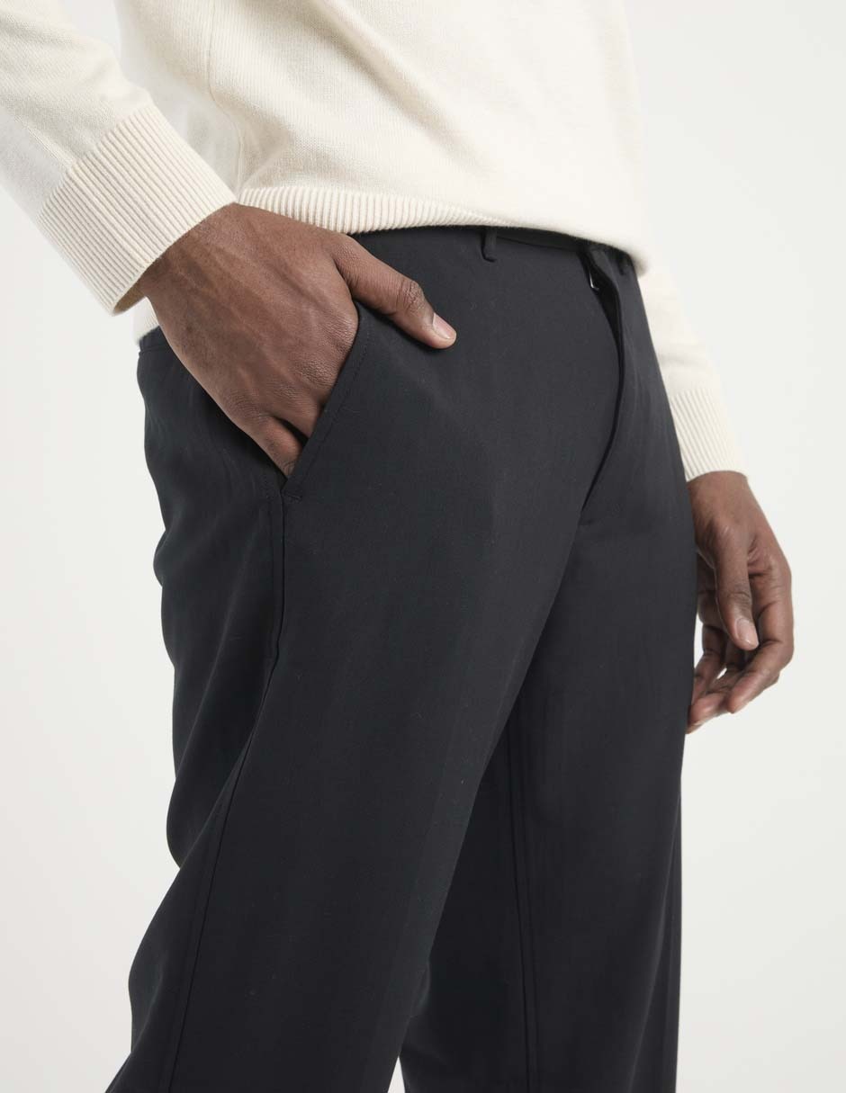 Pantalón de vestir recto de algodón para hombre 4
