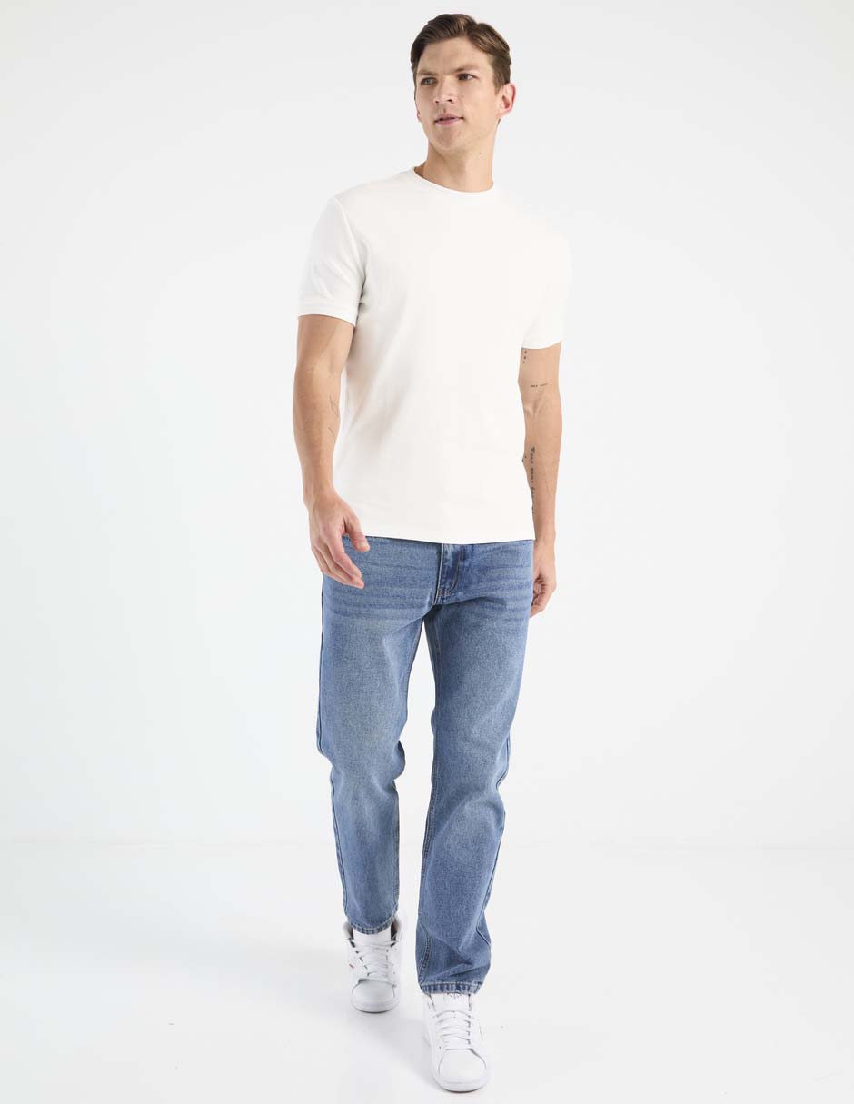 Jeans straight lavado medio para hombre 3