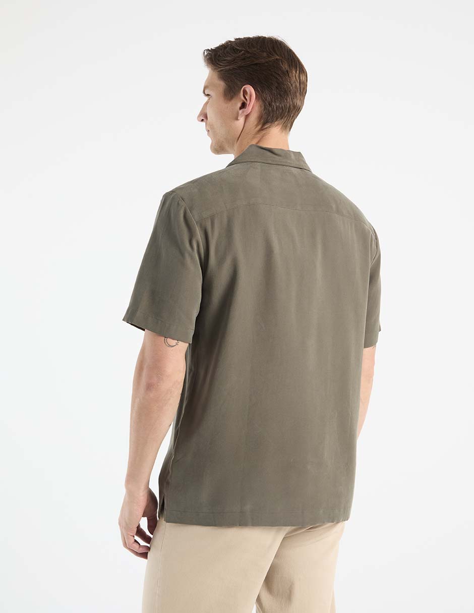 Camisa casual de algodón manga corta para hombre 2