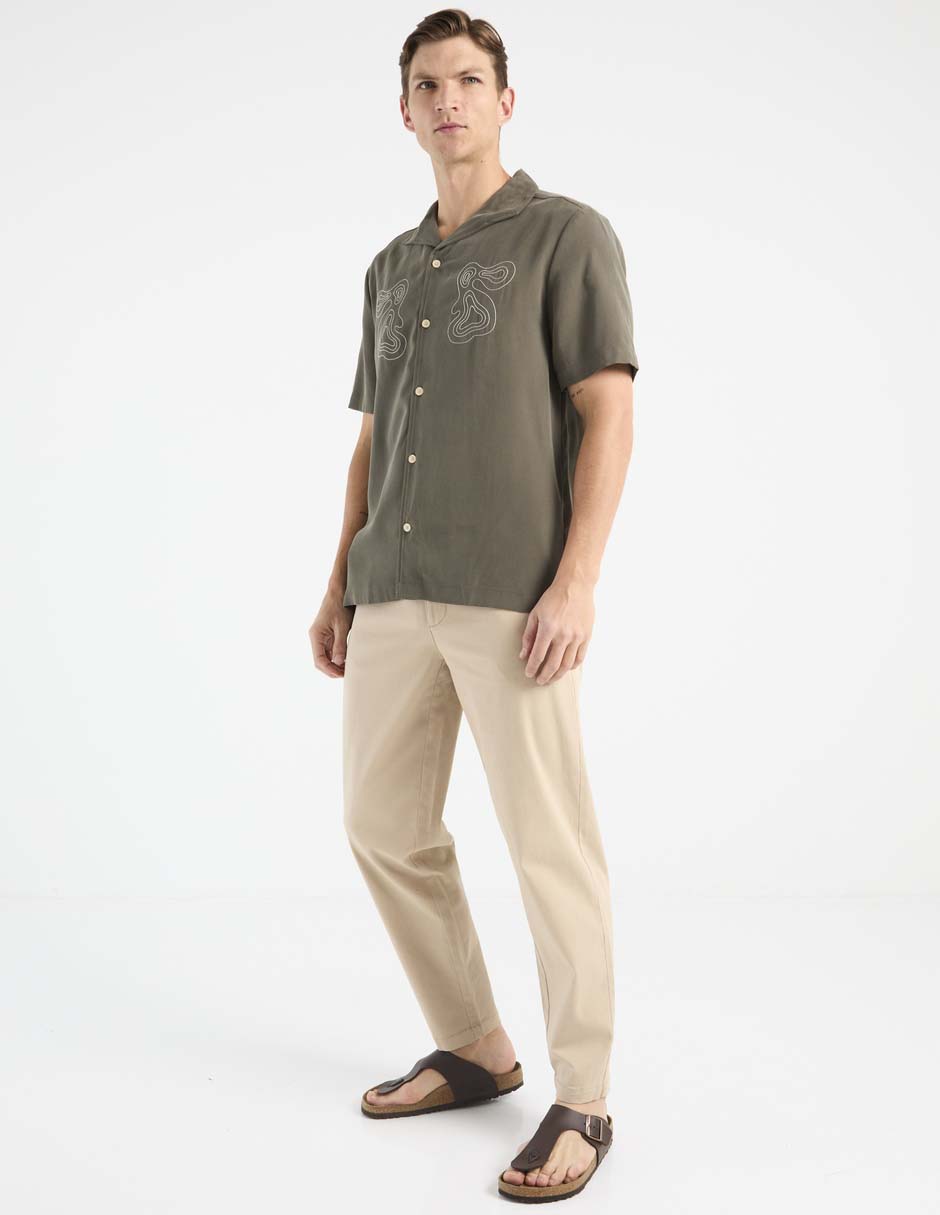 Camisa casual de algodón manga corta para hombre 3