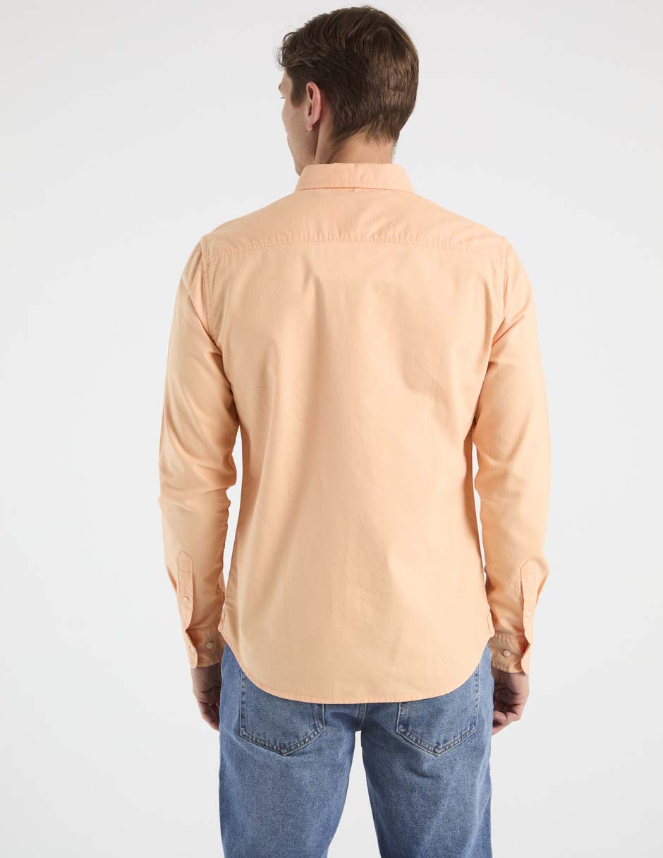 Camisa casual de algodón manga larga para hombre 2