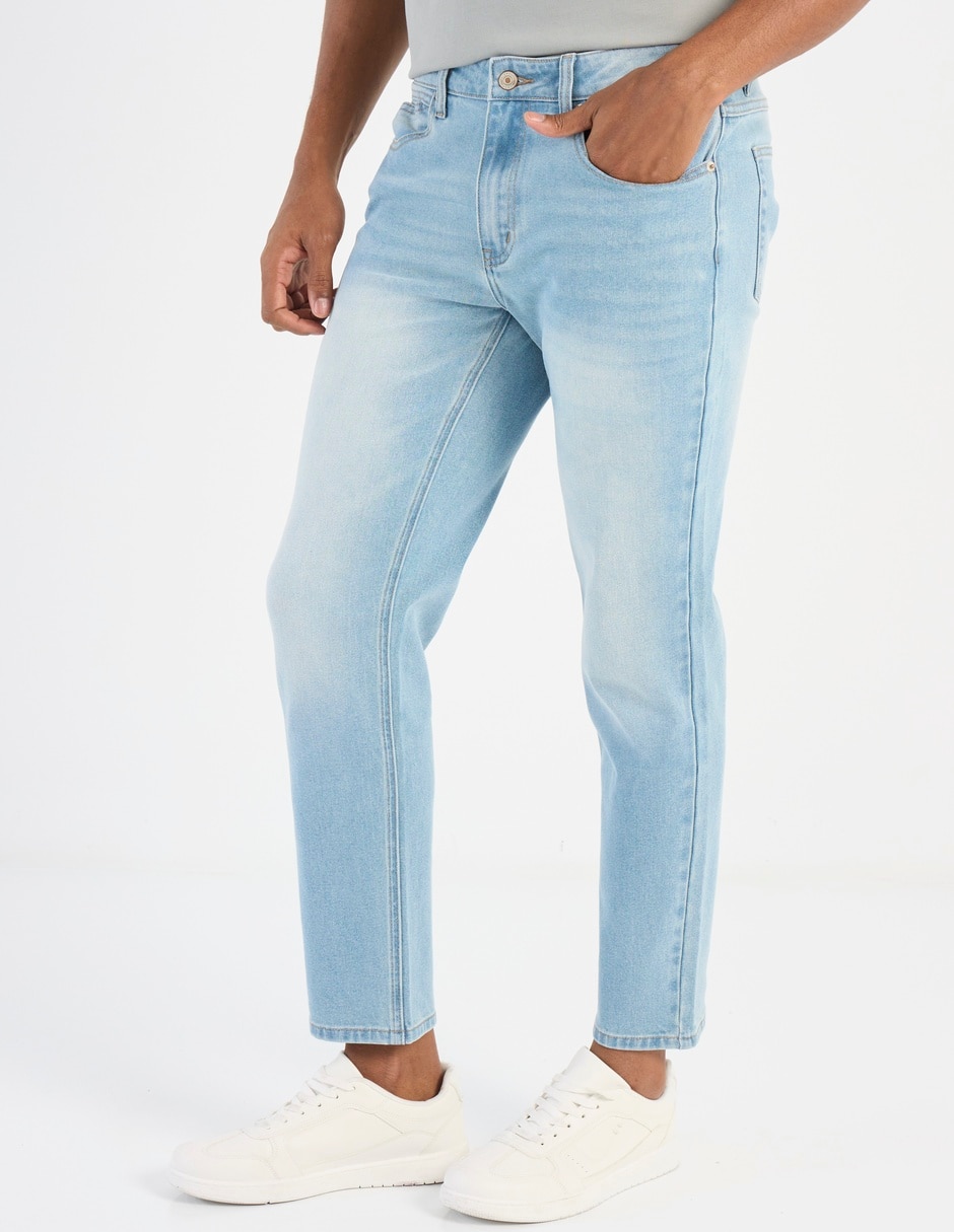 Jeans slim deslavado para hombre