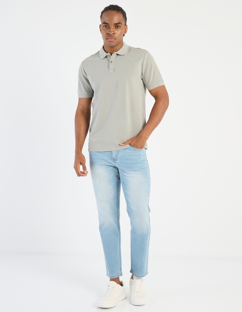 Jeans slim deslavado para hombre 3