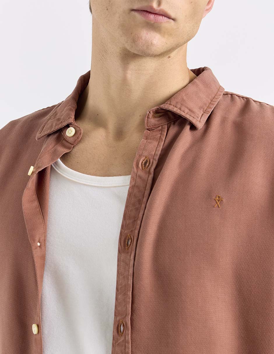 Sobrecamisa casual de algodón manga larga para hombre 4