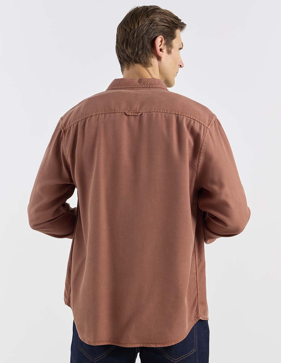 Sobrecamisa casual de algodón manga larga para hombre 6