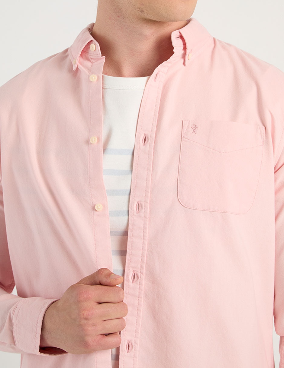 Sobrecamisa casual manga larga para hombre 4