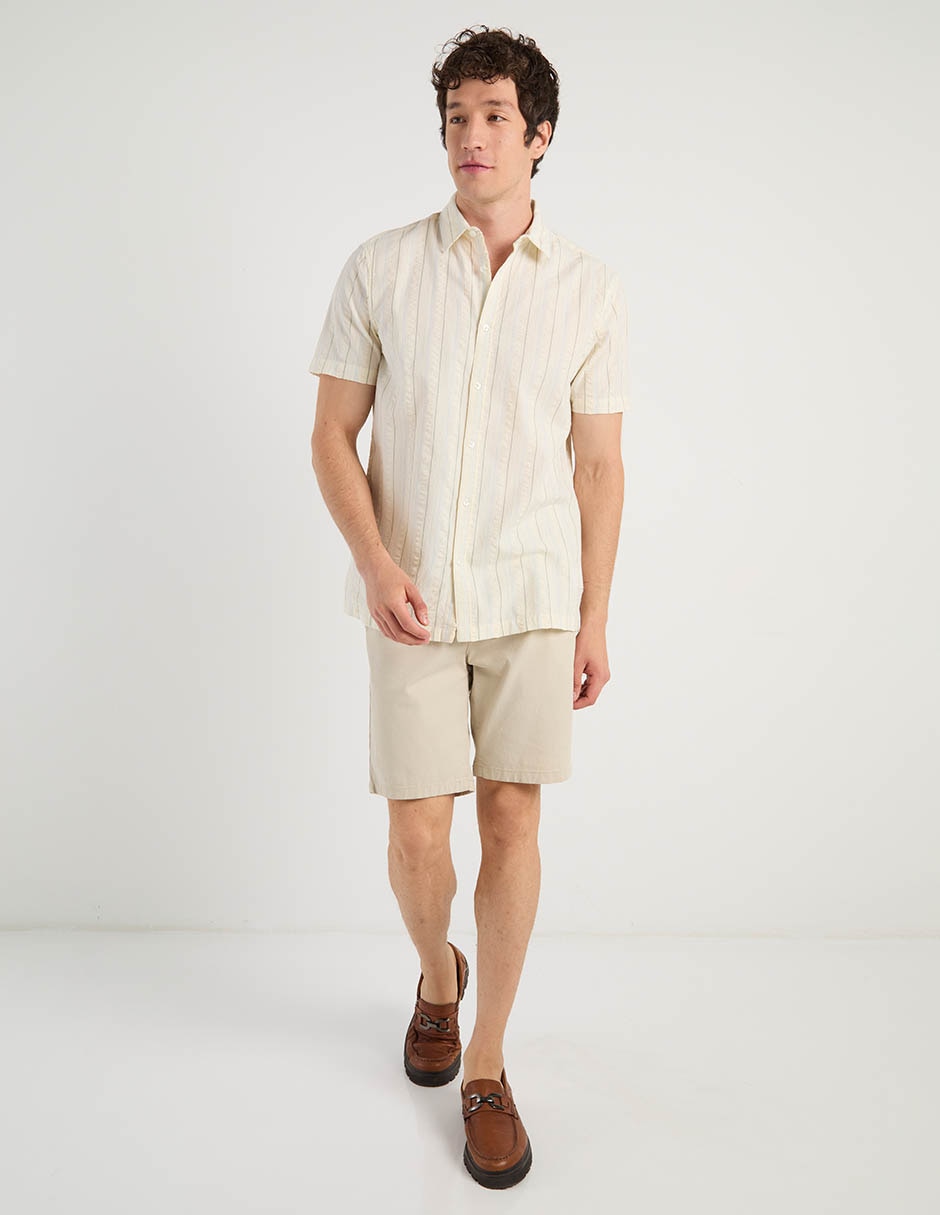 Camisa casual de algodón manga corta para hombre 2