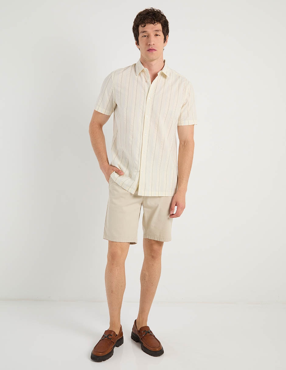 Camisa casual de algodón manga corta para hombre 3