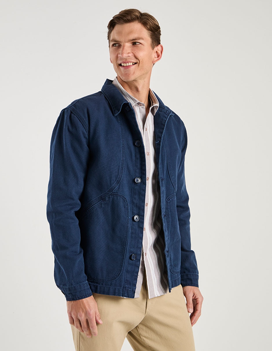 Chamarra denim con bolsillos para hombre 2
