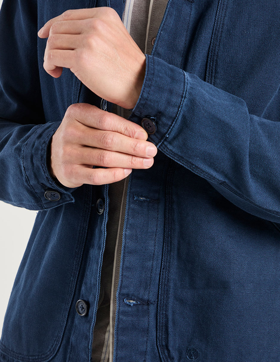 Chamarra denim con bolsillos para hombre 5