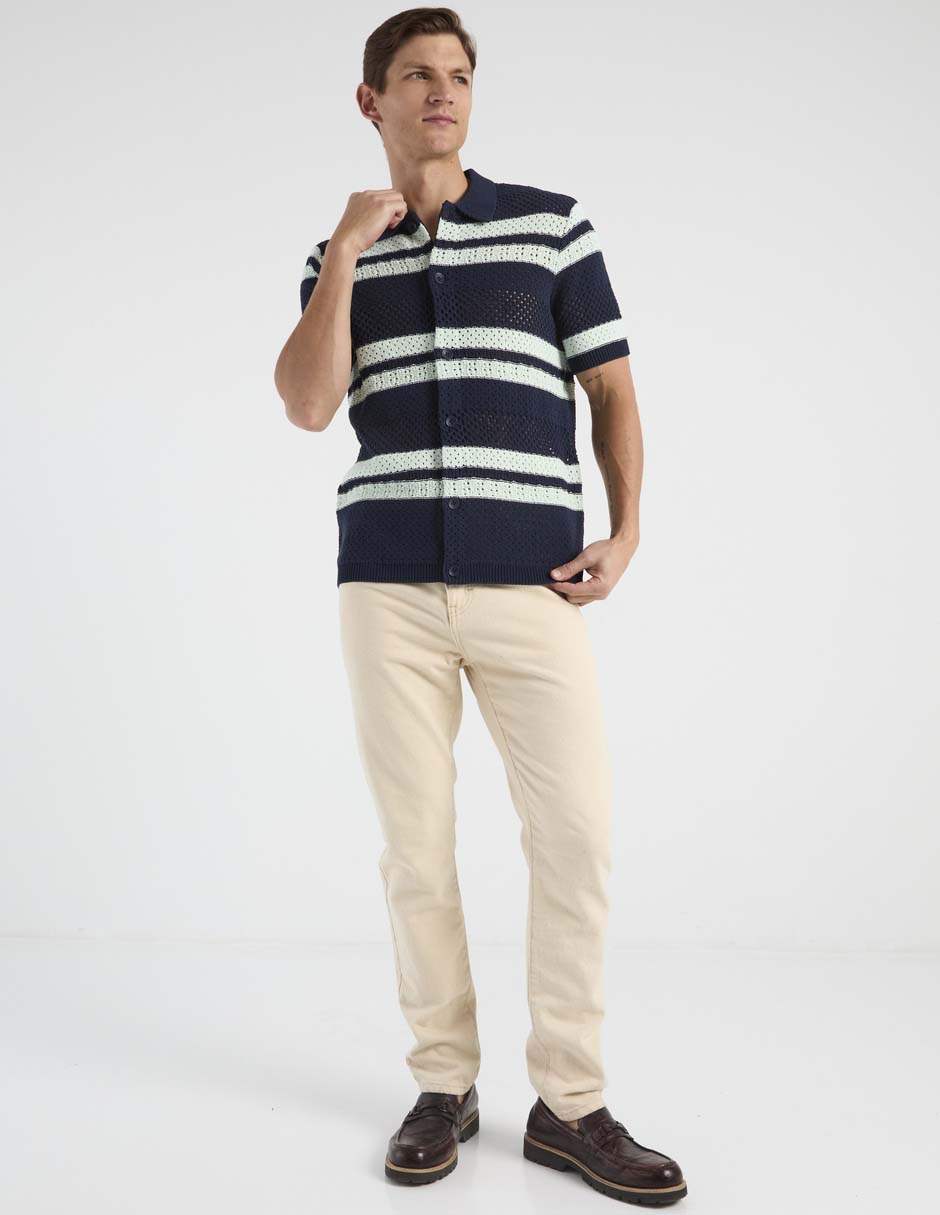 Camisa casual de algodón manga corta para hombre 3
