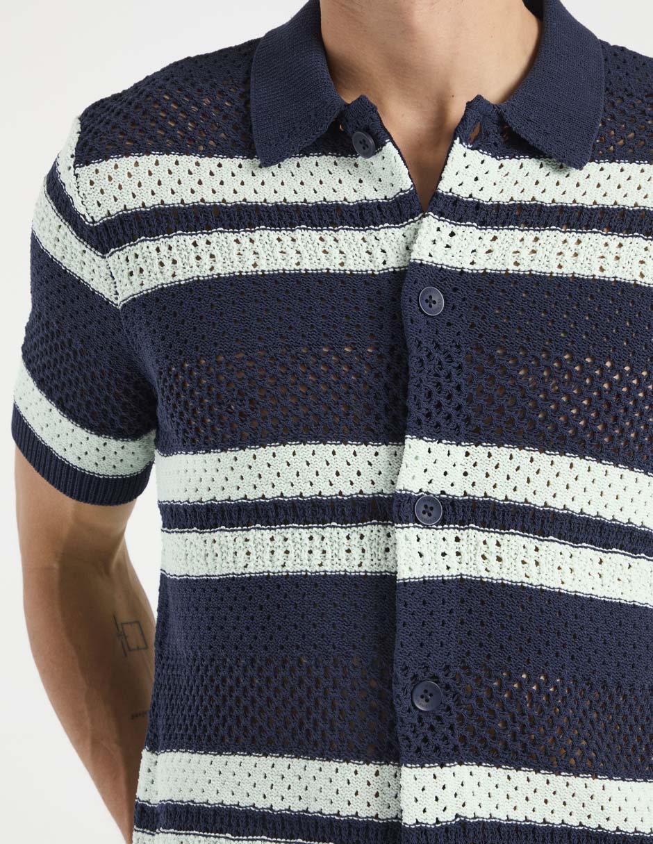Camisa casual de algodón manga corta para hombre 4