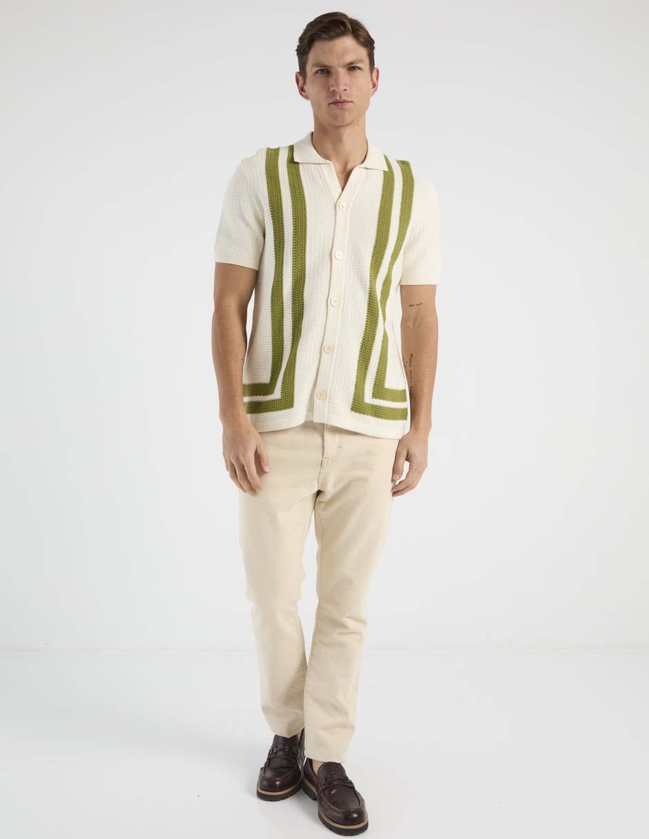 Camisa casual de algodón manga corta para hombre 3