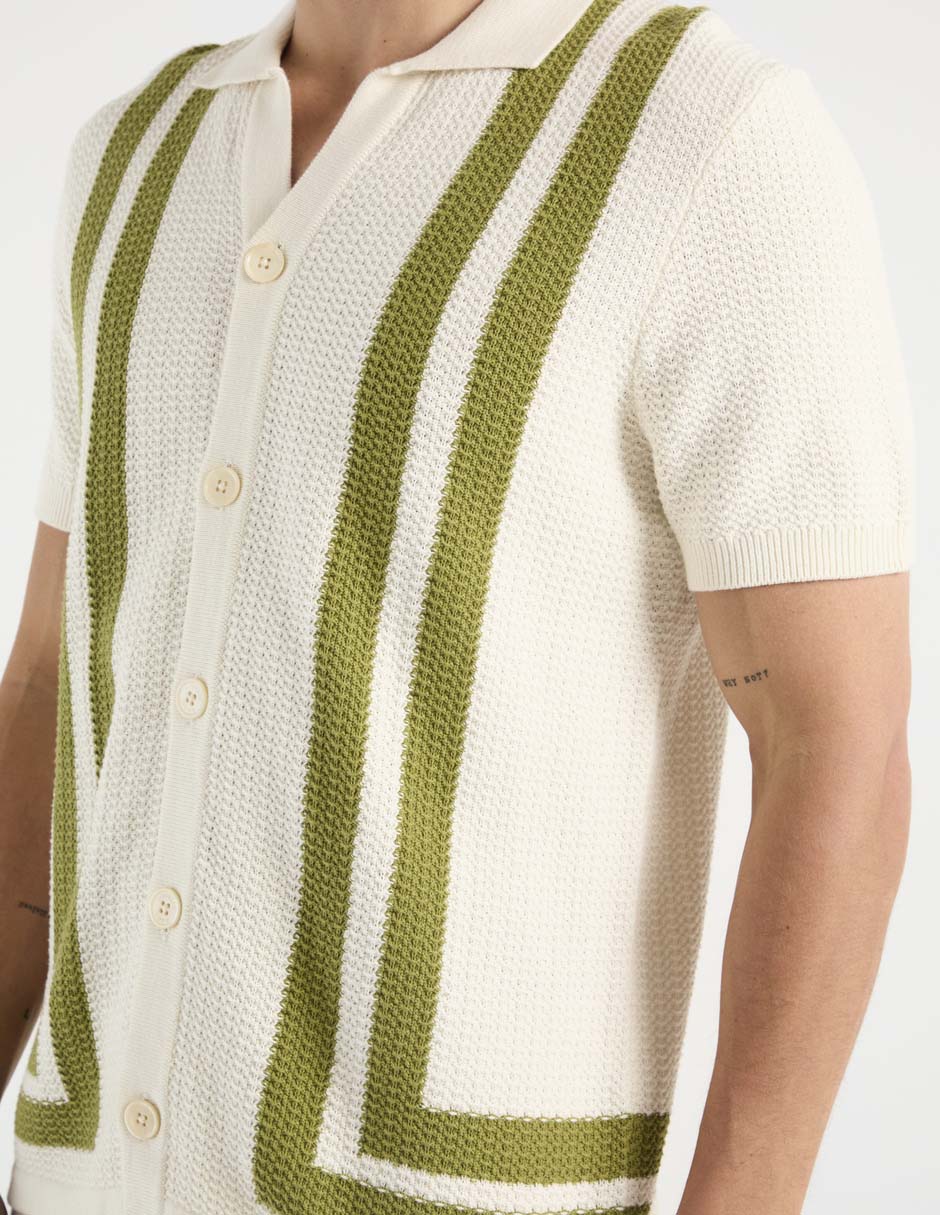 Camisa casual de algodón manga corta para hombre 4