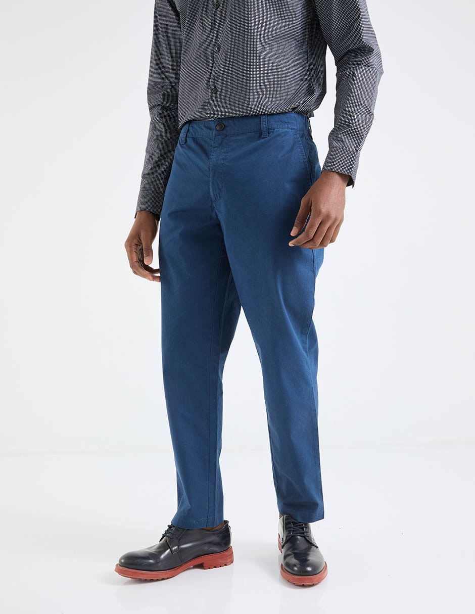 Pantalón casual chino straight de algodón para hombre Pantalón casual chino straight de algodón para hombre