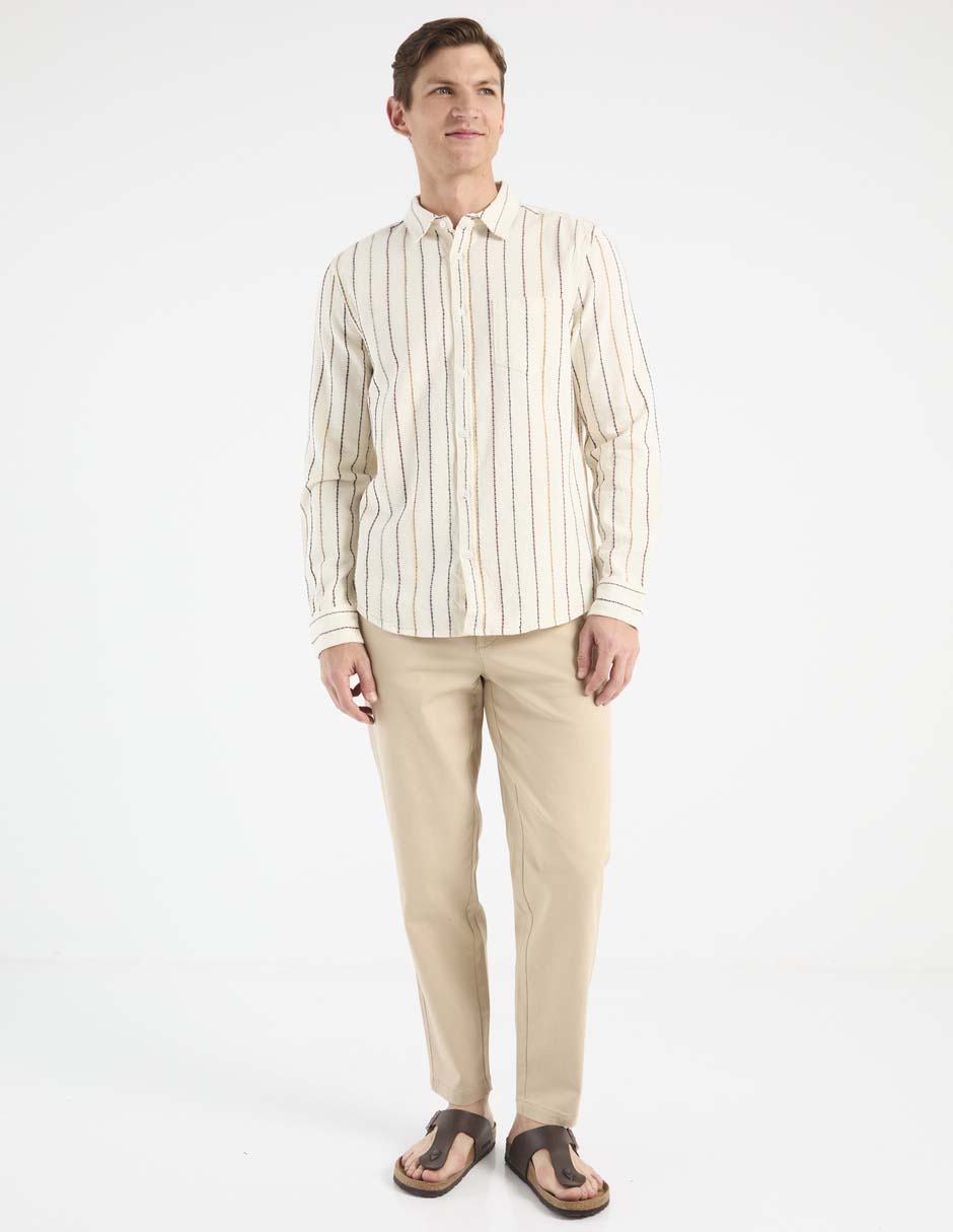 Pantalón chino slim de algodón para hombre 3