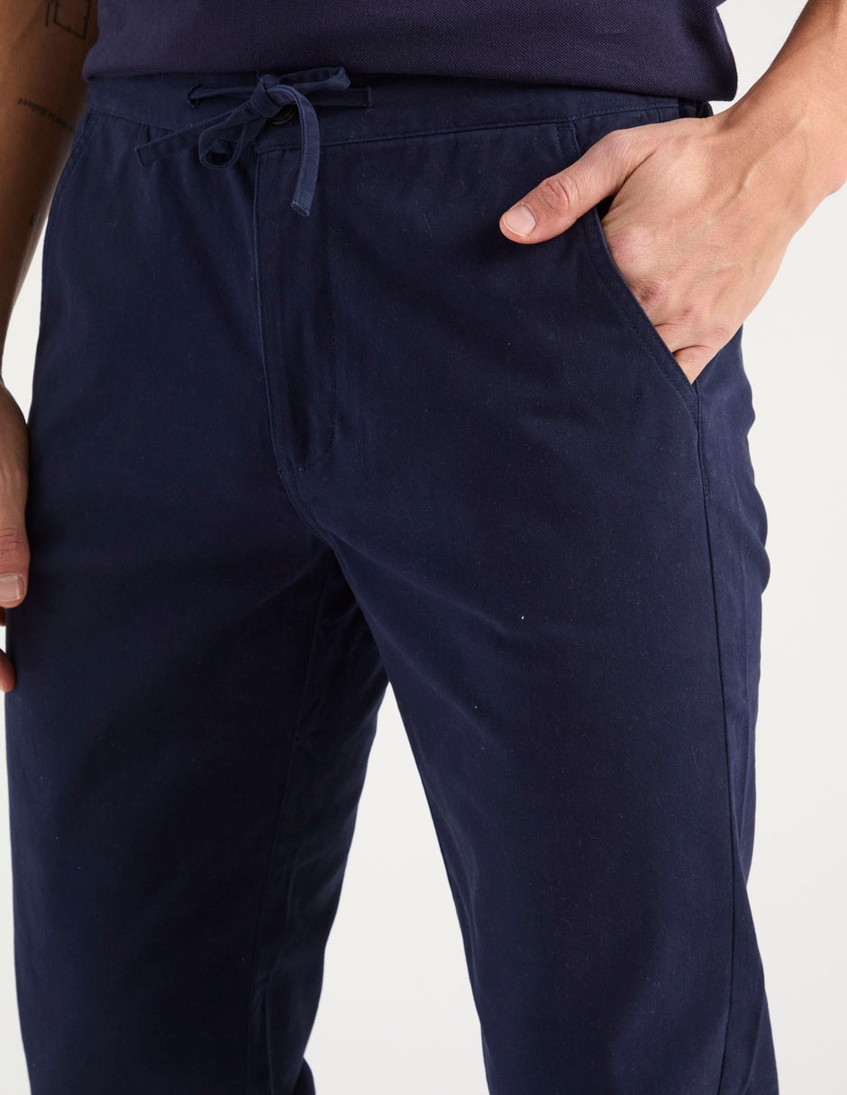 Pantalón jogger regular de algodón para hombre 4