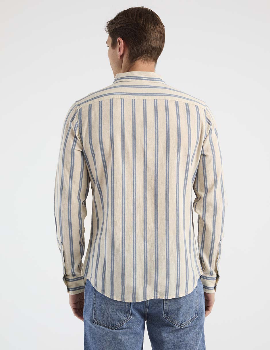 Camisa casual de algodón manga larga para hombre 2