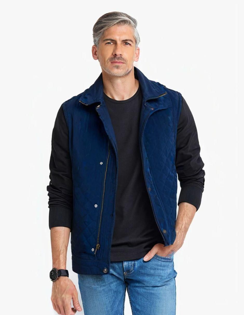 Chaleco impermeable capitonado para hombre