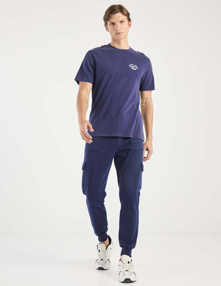 PLAYERA ABERCROMBIE, XCH, AZUL MARINO