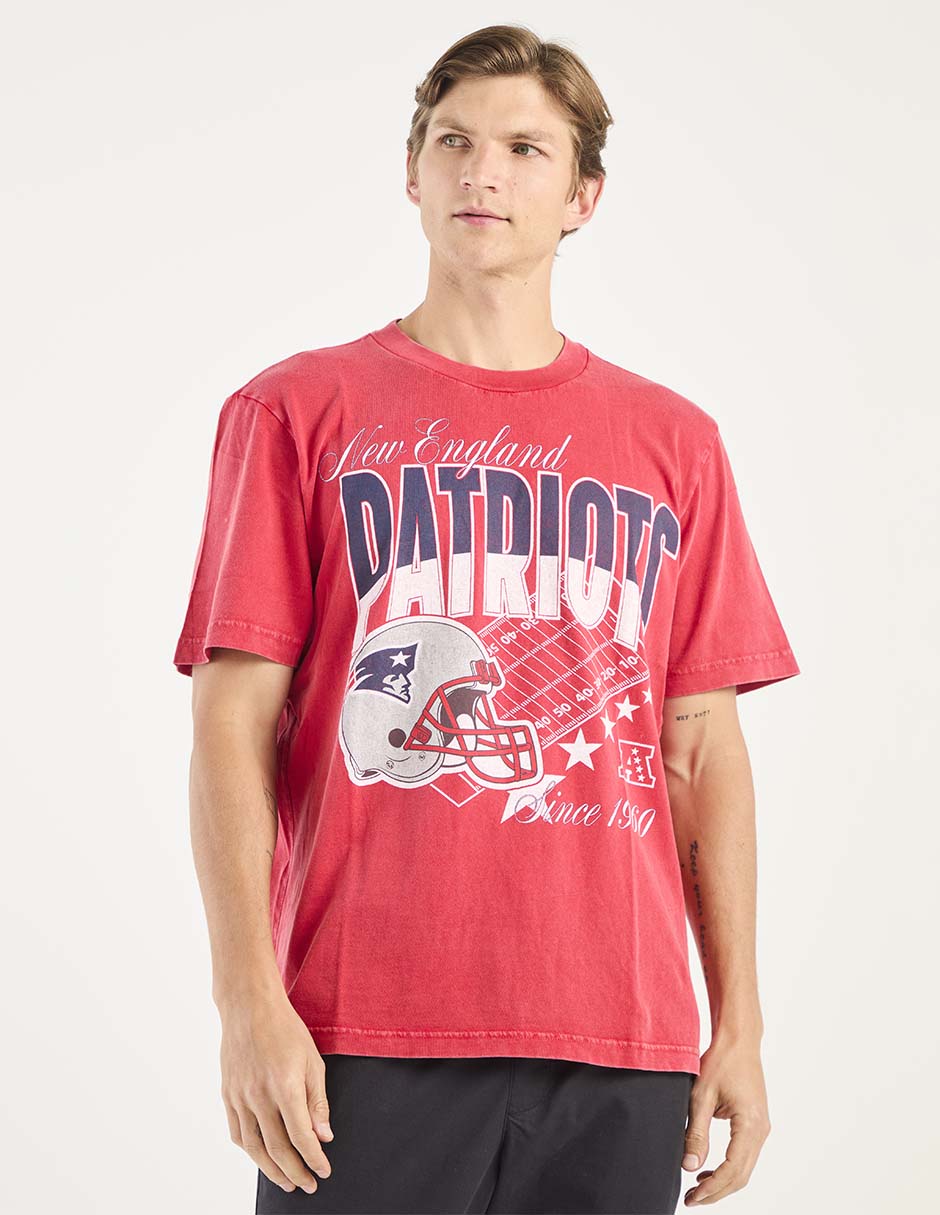 Playera New England Patriots cuello redondo para hombre