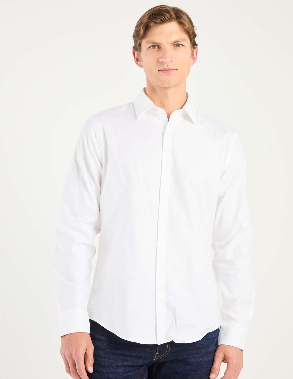 Camisa casual de algodón manga larga para hombre Camisa casual de algodón manga larga para hombre