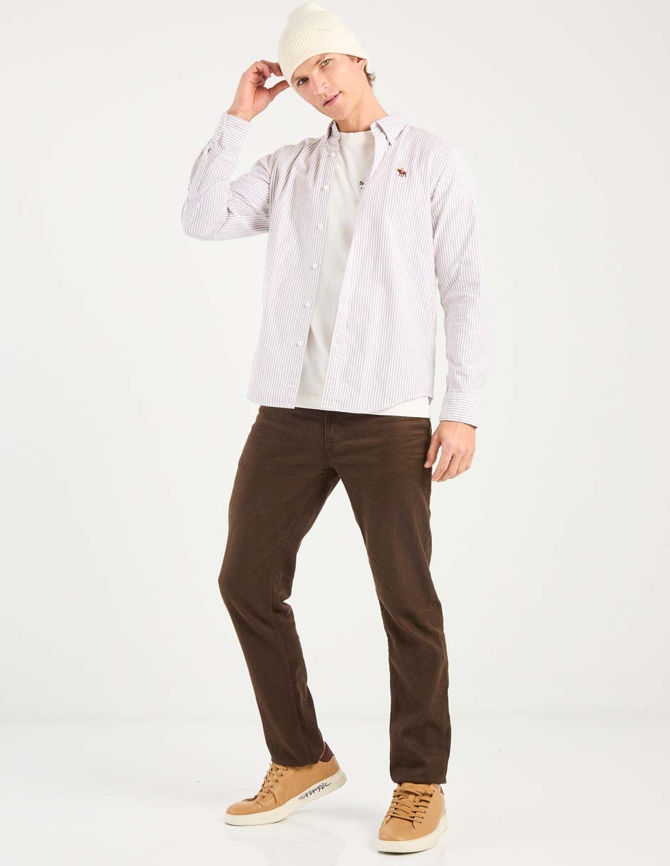 Camisa casual de algodón manga larga para hombre 3