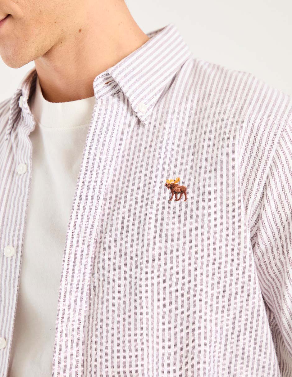 Camisa casual de algodón manga larga para hombre 4