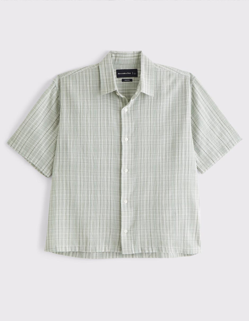 Camisa casual de algodón manga corta para hombre Camisa casual de algodón manga corta para hombre
