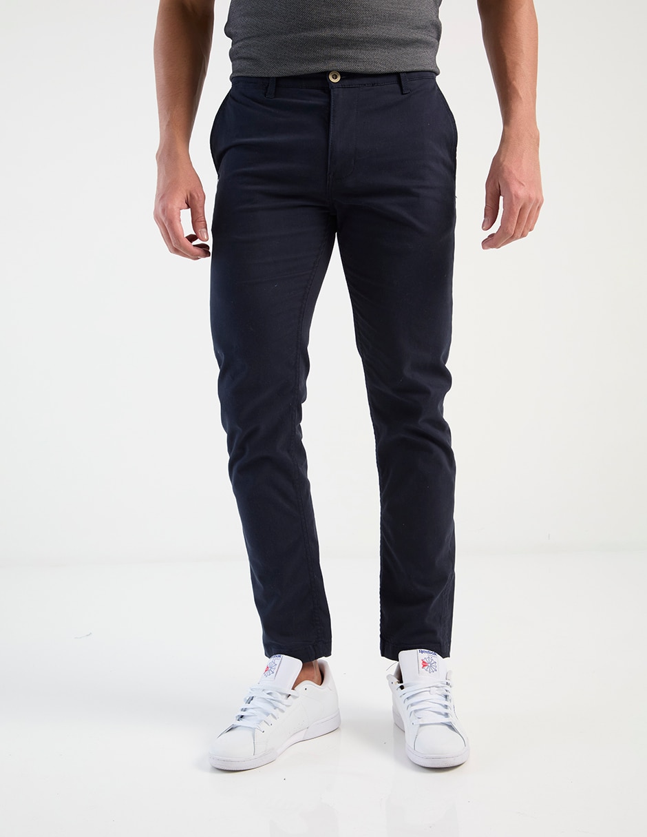Pantalón chino slim de algodón para hombre