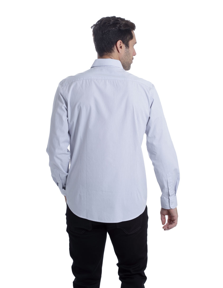 Camisa casual de algodón manga larga para hombre 5