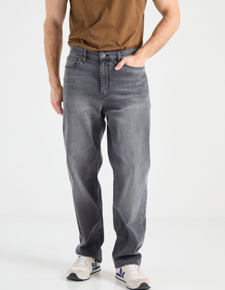 Jeans slim deslavado para hombre