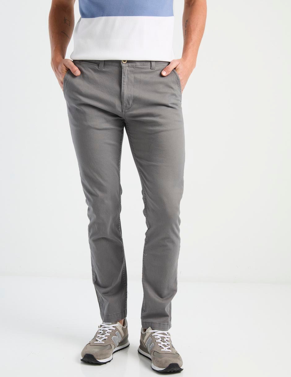 Pantalón chino slim de algodón para hombre