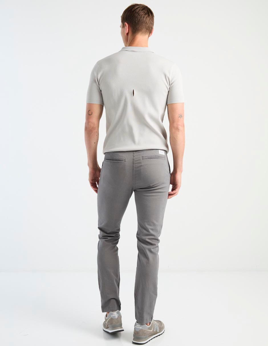 Pantalón chino slim de algodón para hombre 2