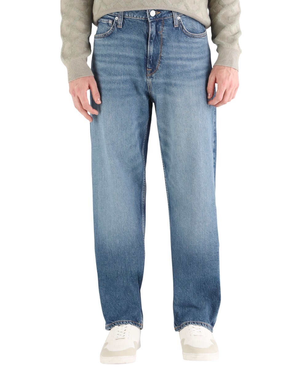 Jeans skinny M5BA0PD4K30-FLXI deslavado para hombre