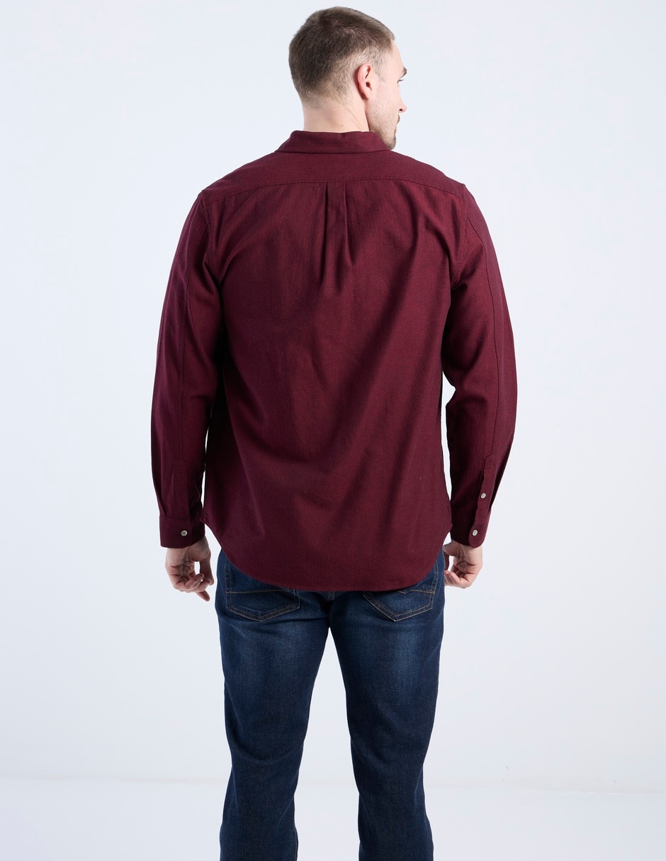 Camisa casual de algodón manga larga para hombre 2