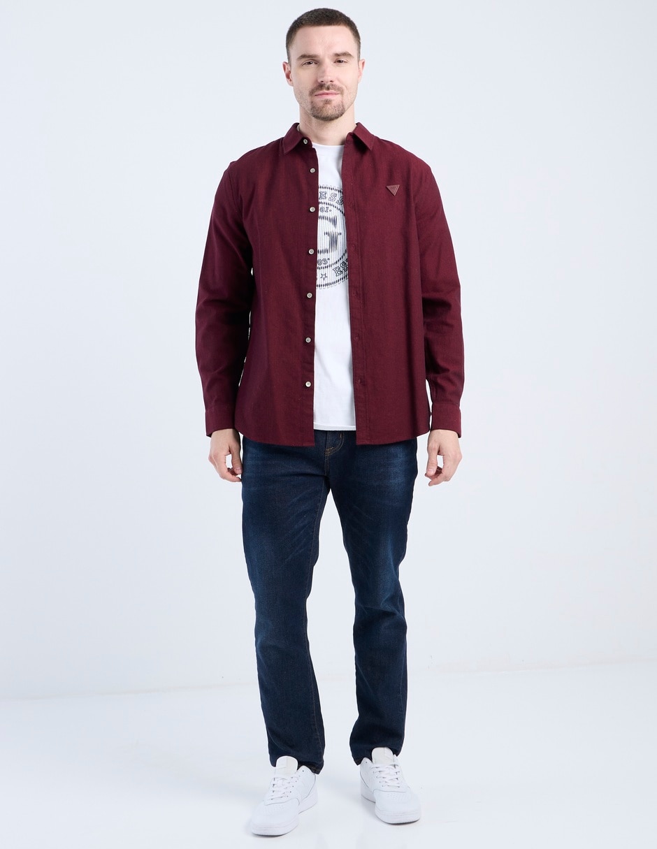 Camisa casual de algodón manga larga para hombre 3