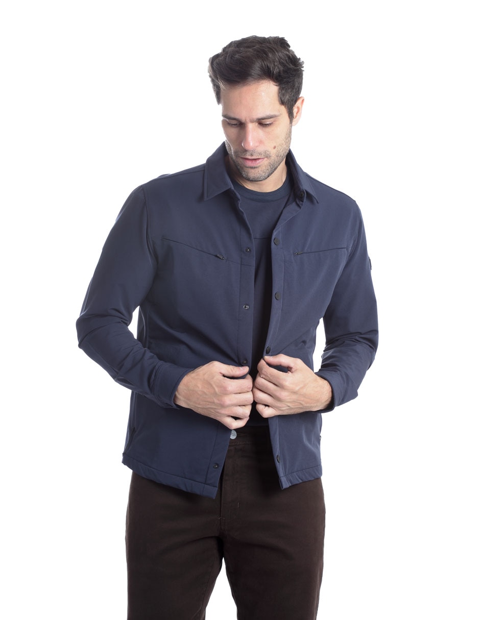 Chamarra casual bolsa con cierre para hombre 1