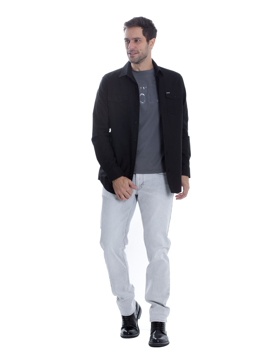 Camisa casual de algodón manga larga para hombre 2