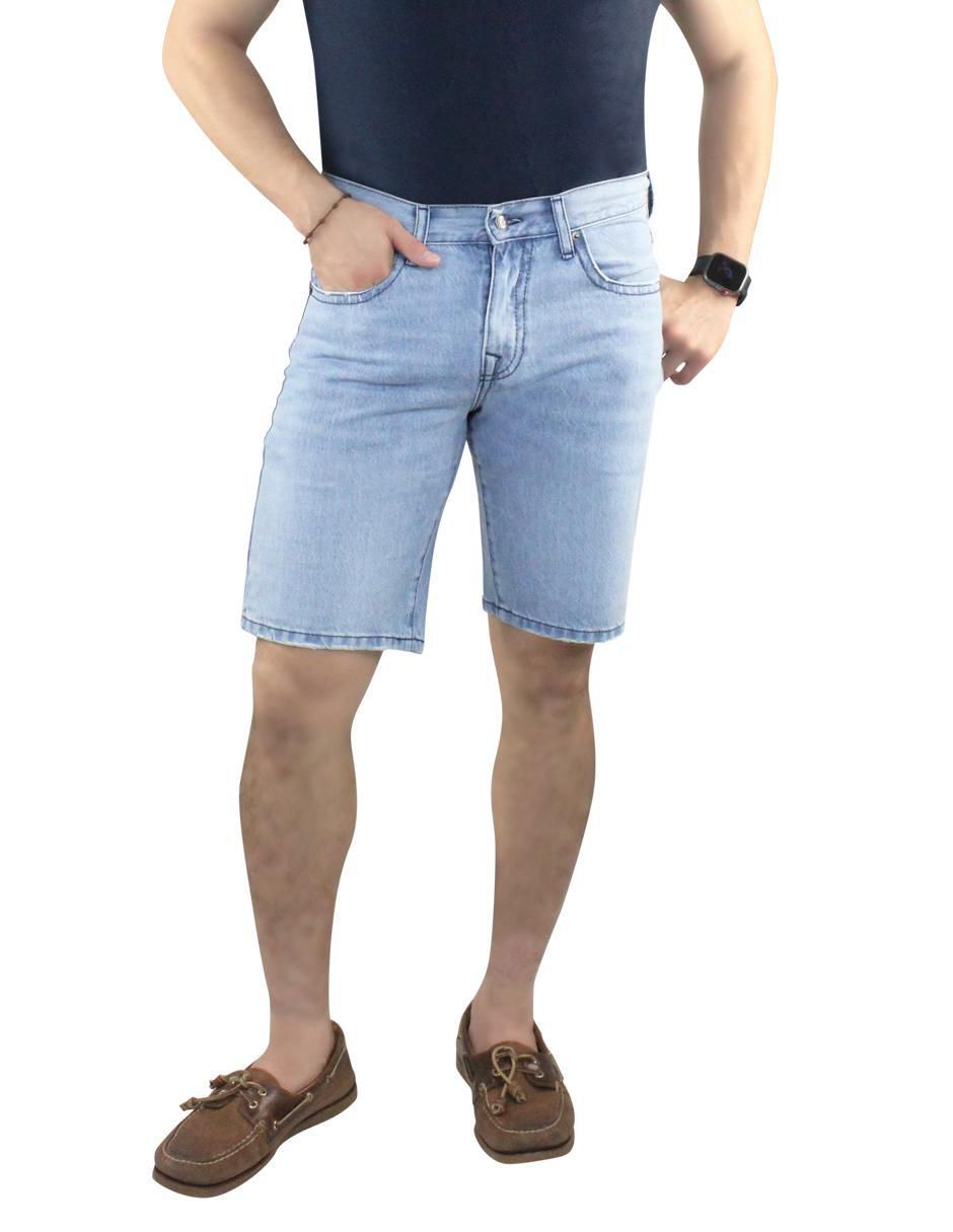 Bermuda de mezclilla para hombre