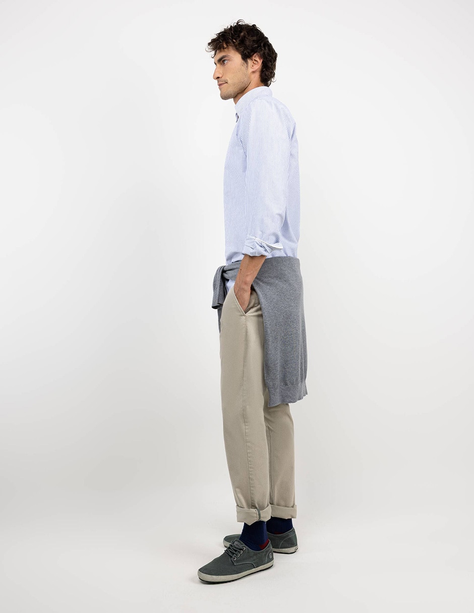 Camisa casual de algodón manga larga para hombre 3