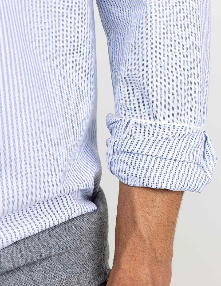 Camisa casual de algodón manga larga para hombre 5