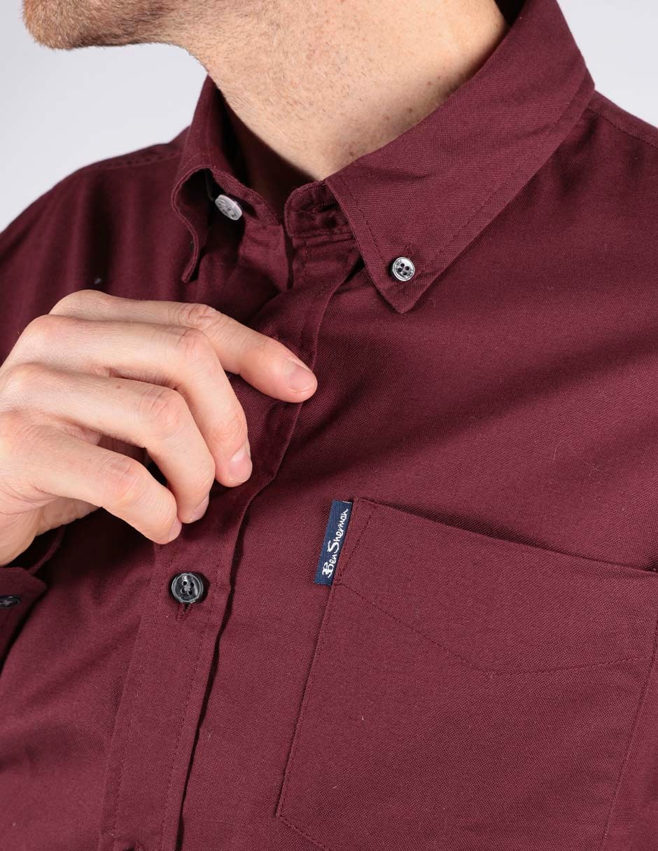 Camisa business casual de algodón manga larga para hombre 3