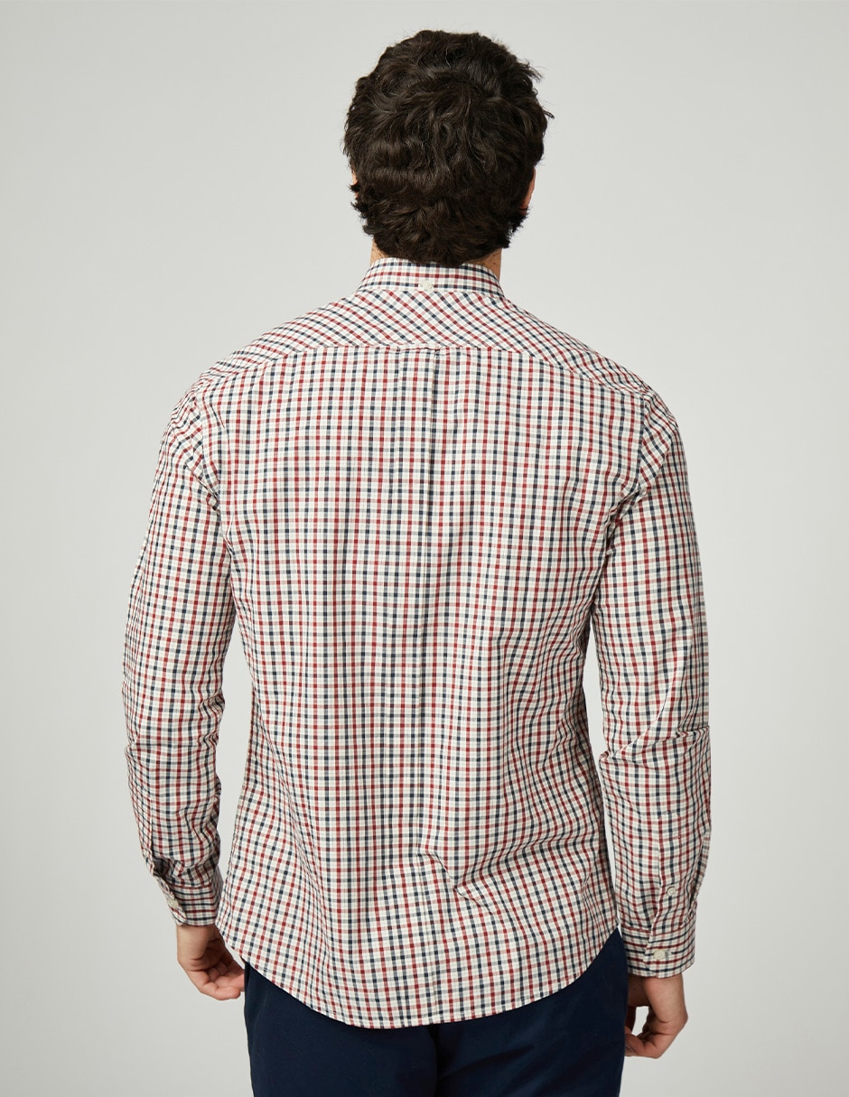 Camisa business casual de algodón manga larga para hombre 2
