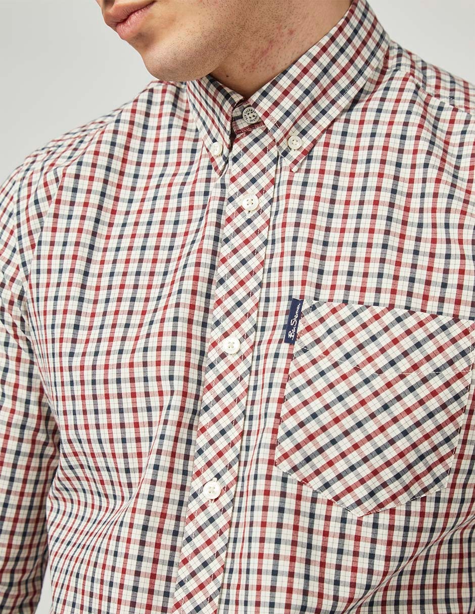 Camisa business casual de algodón manga larga para hombre 3
