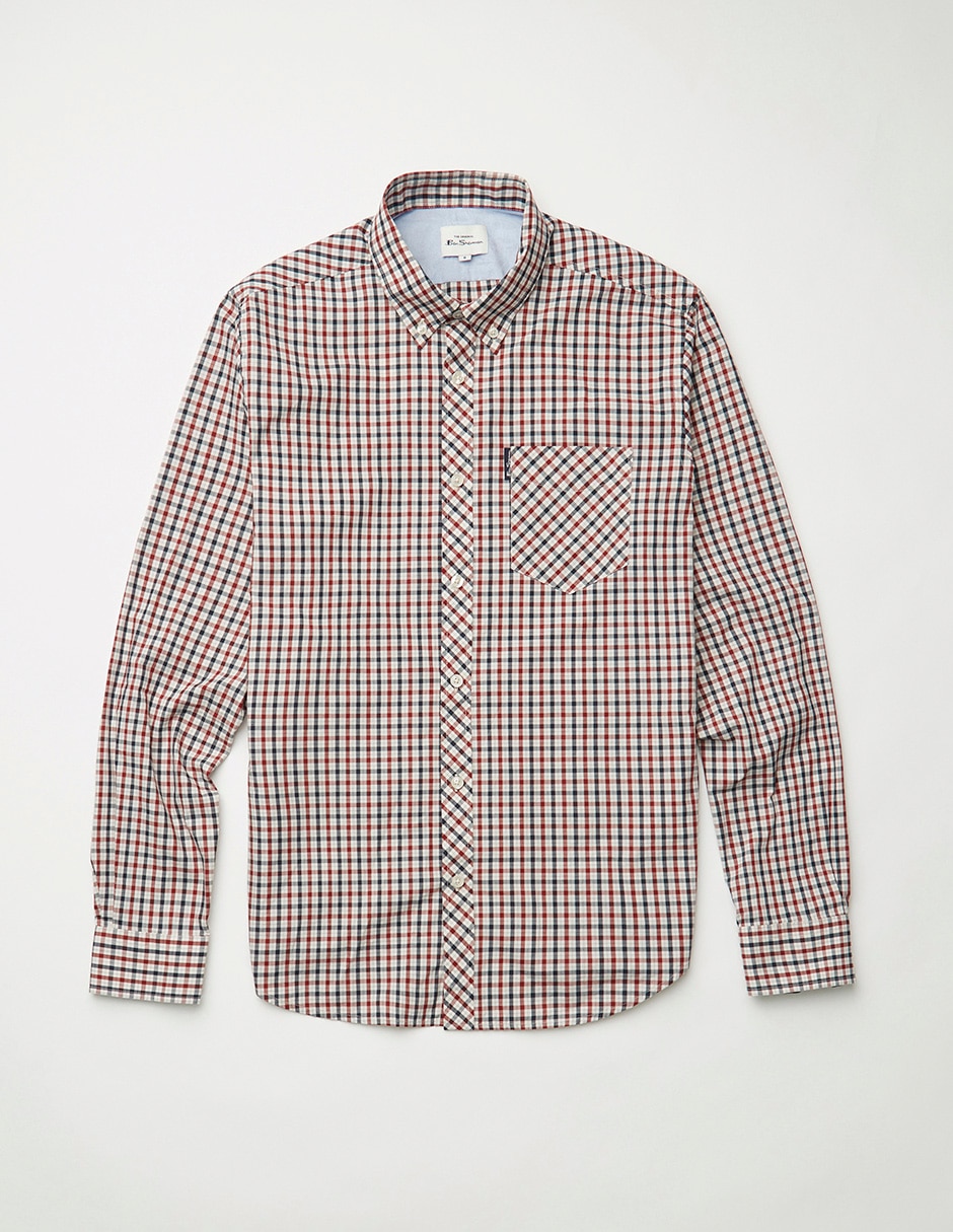 Camisa business casual de algodón manga larga para hombre 5