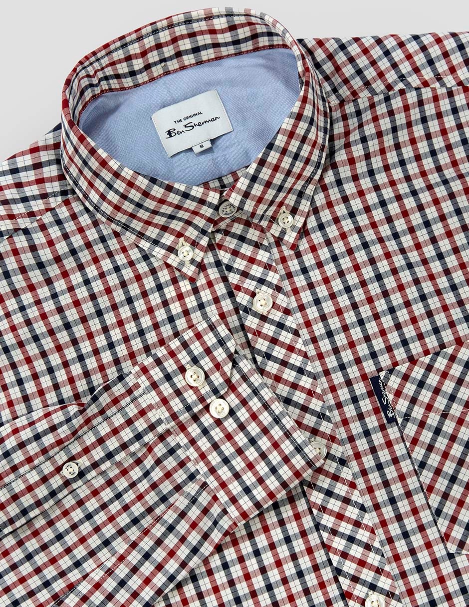 Camisa business casual de algodón manga larga para hombre 6
