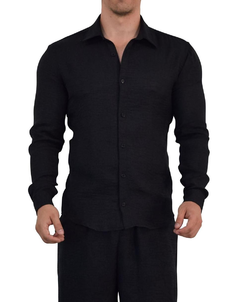 Camisa casual manga larga para hombre 5