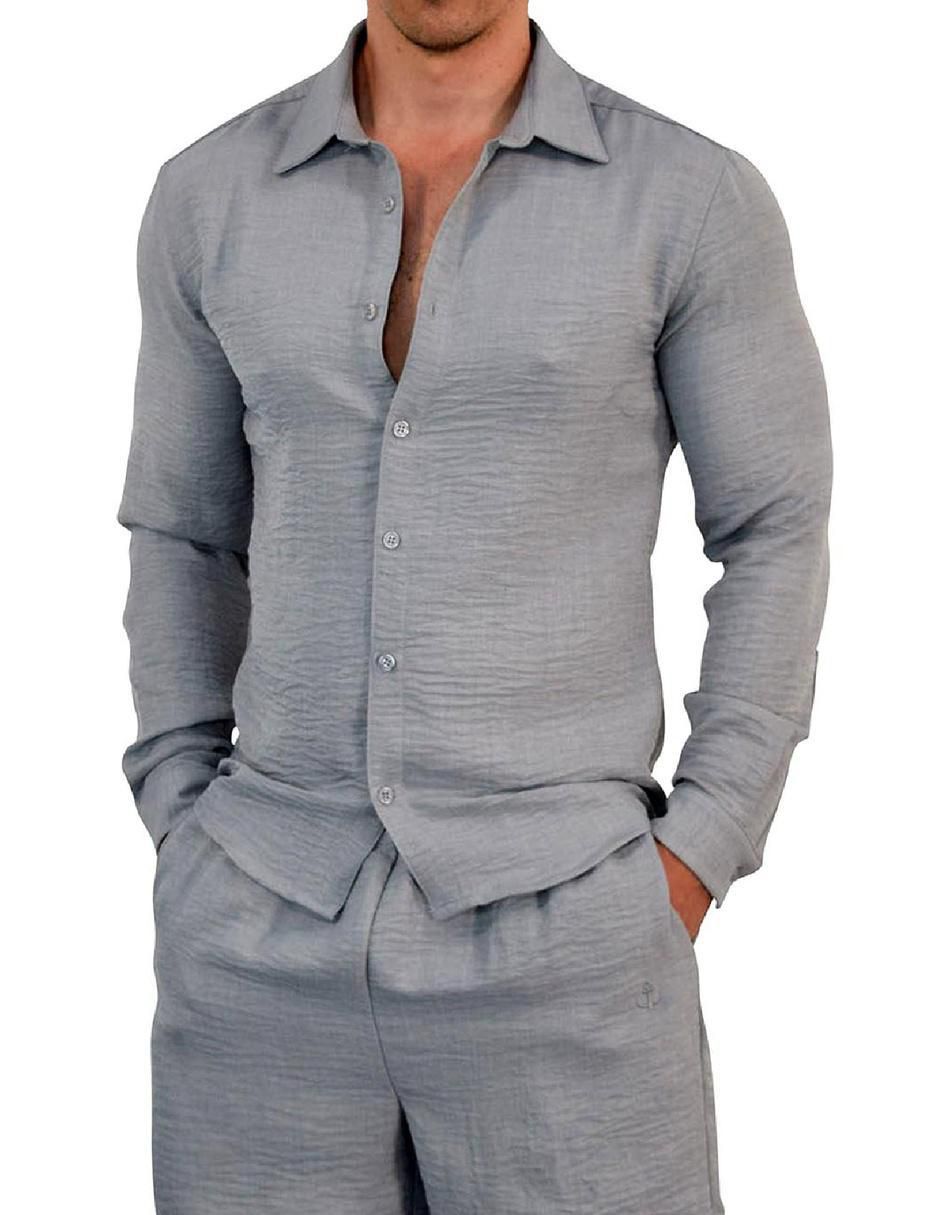 Camisa casual manga larga para hombre Camisa casual manga larga para hombre
